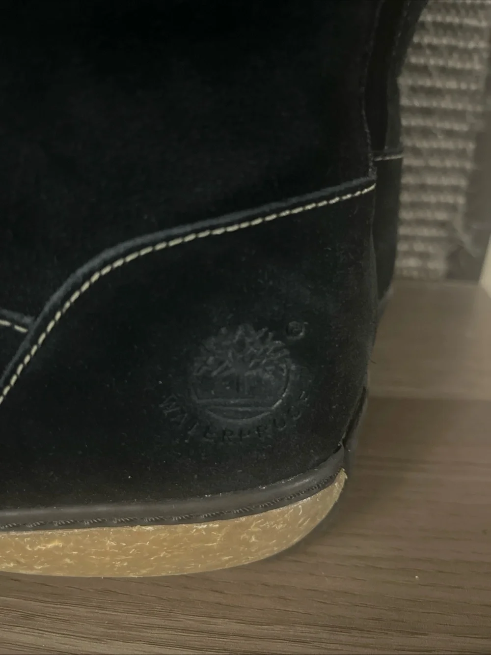 Timberland Black Suede Shearling Winter Boots Size 9M